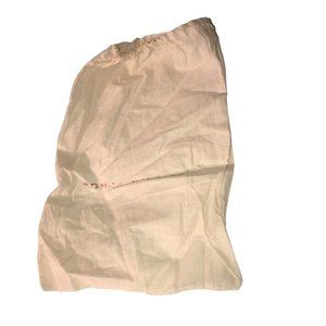 Sophia Webster NEW cream rose gold muslin drawstinrg dust bag 10.5x15.5"
